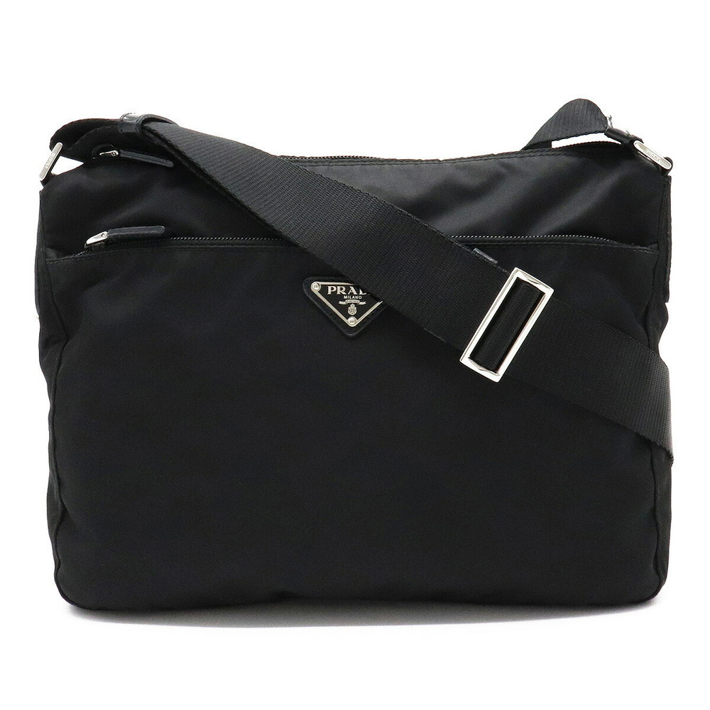 Prada Tessuto Crossbody Bag Leather NERO Black